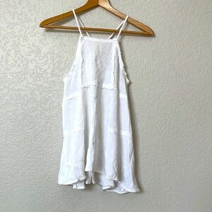Zara Trafaluc Collection Tank Top Blouse Tiered Flowy White size Extra Small